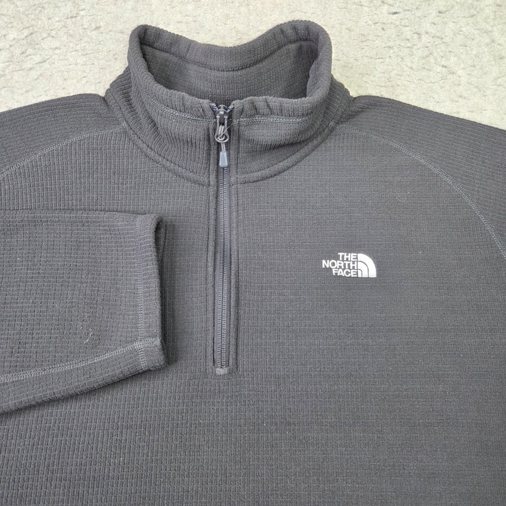 The North Face 1/4 Zip Pullover Mens 2XL Gray Fleece Mock Neck Sweater
